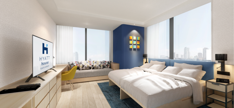 Hyatt House Brand Set To Debut In Tokyo Japan In 2024   Hyatt House Tokyo Shibuya Gustroom 752x348 