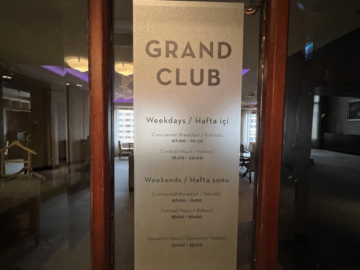 Grand Club Lounge Hours of Operation Grand Hyatt Istanbul