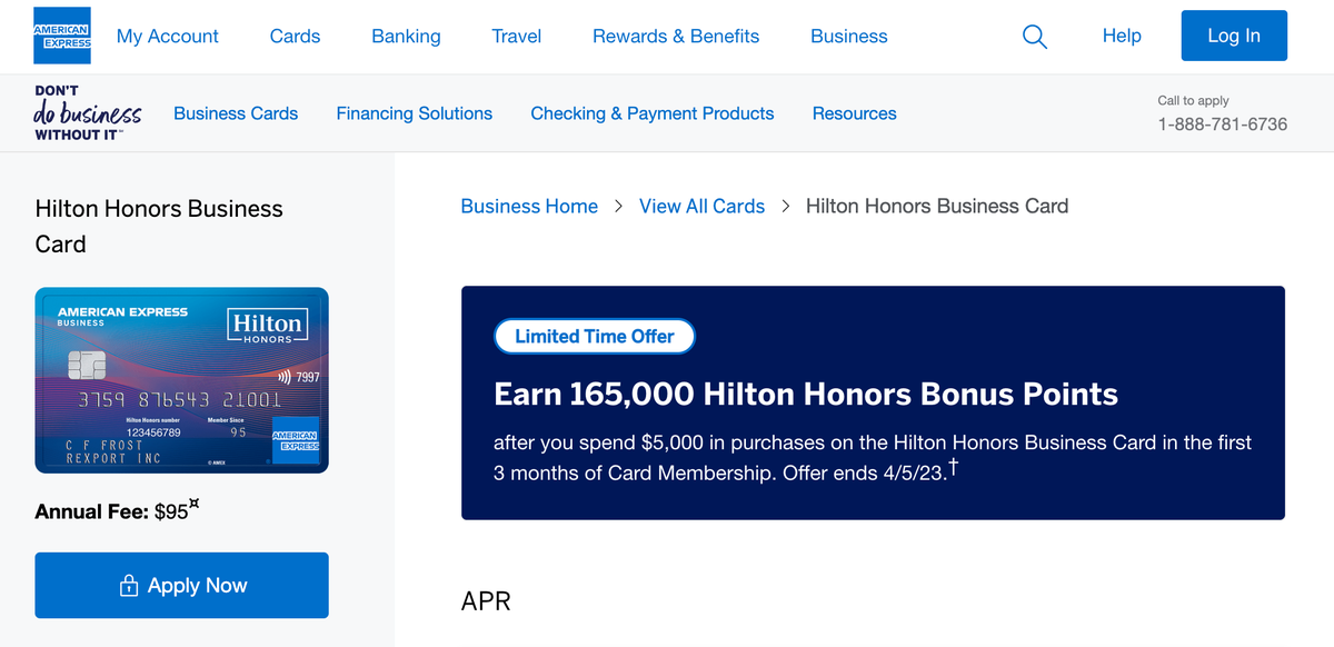 New Limited Time Offer on Hilton American Express cards
