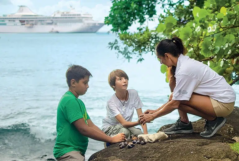 Paul Gaugin cruise Tahiti environment kids program