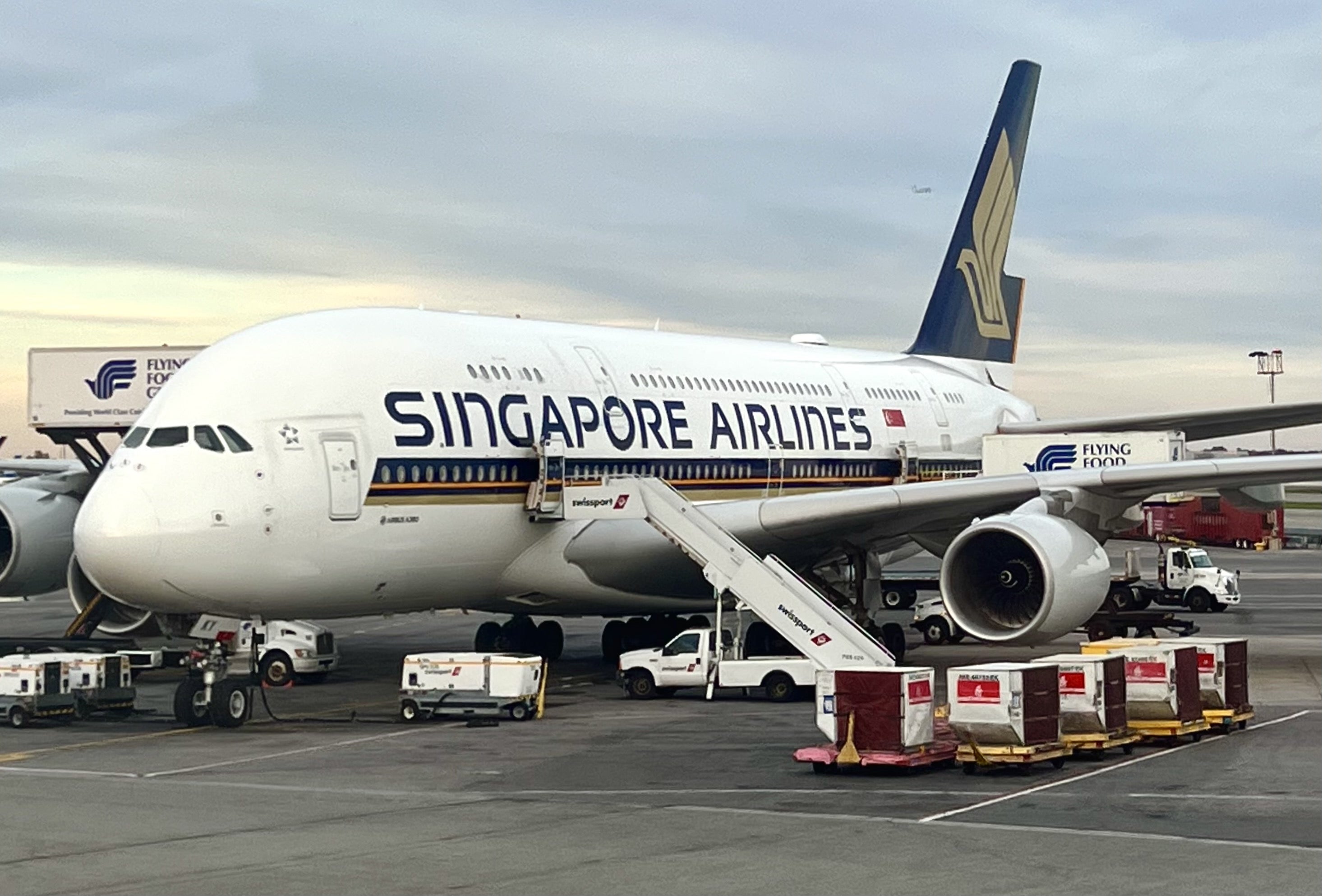 Singapore Airlines A380 at JFK