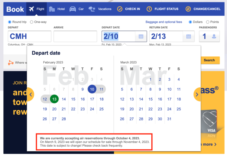 Southwest Airlines Schedule Is Now Open for Fall 2023 Flights