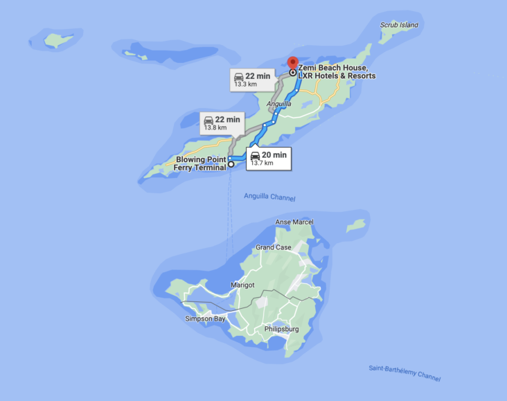Zemi Beach House Hilton LXR Hotel - Zemi Beach House Map 732x579