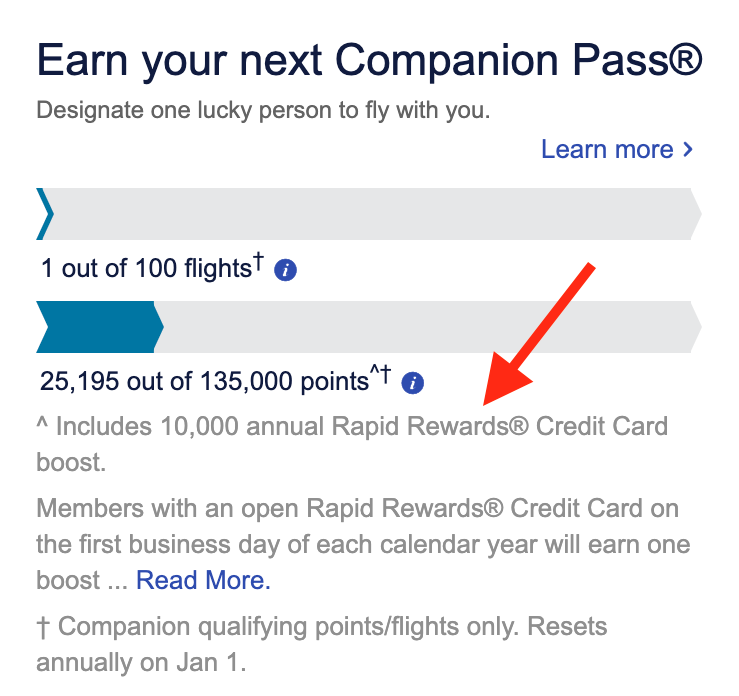 10k Companion Pass points boost on Southwest Priority card