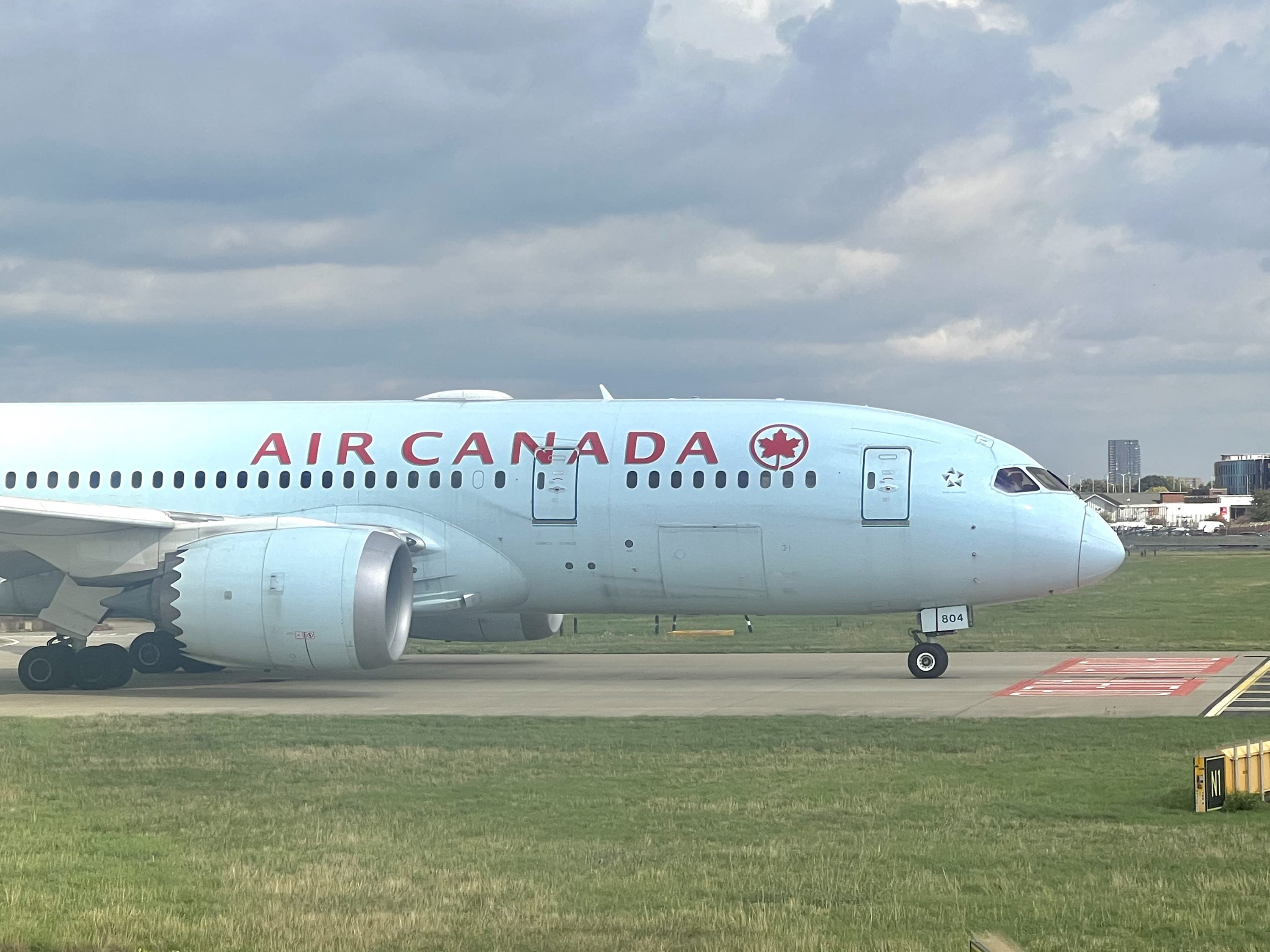 Air Canada Dreamliner waiting to depart London Heathrow