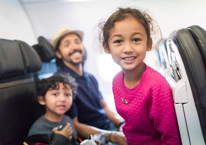 Alaska Airlines family in economy