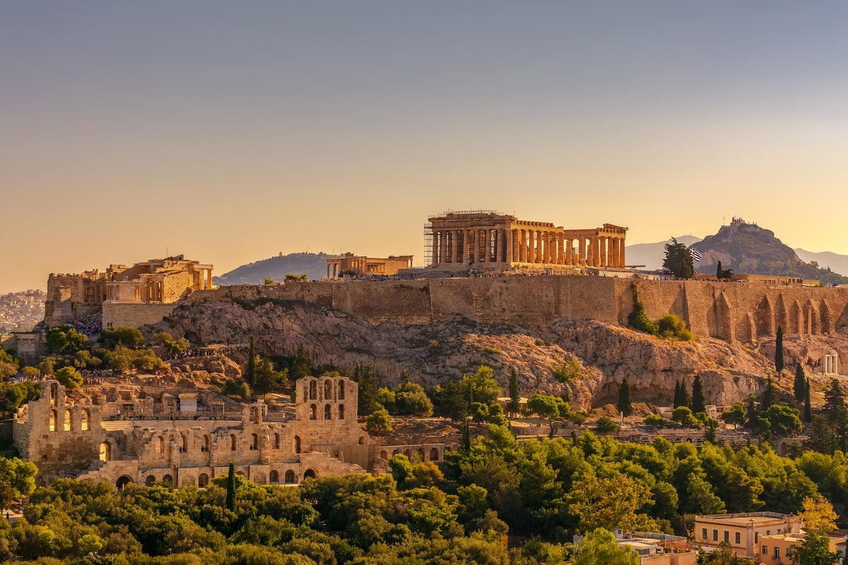 The Acropolis in Athens Greece