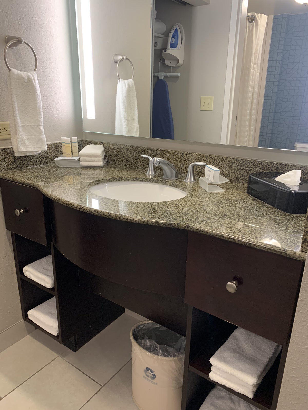 Bathroom vanity at Homewood Suites Austin Round Rock