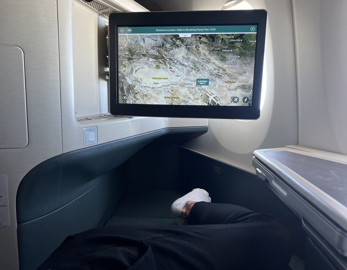 Cathay Pacific Airbus A35k business class side sleeper
