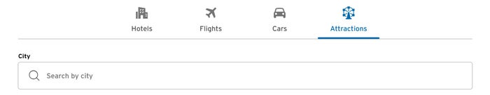 Citi Travel attractions search