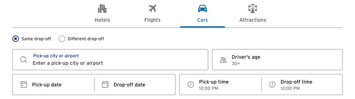 Citi Travel car search