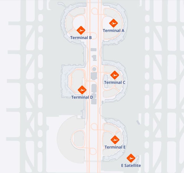 Dallas Fort Worth International Airport map Dallas Fort Worth International Airport map