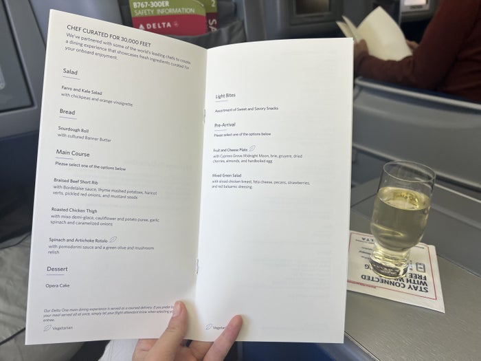 Delta One Menu Choices