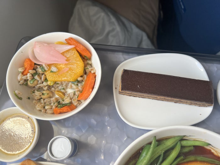 Delta One Quinoa Salad and Opera Cake