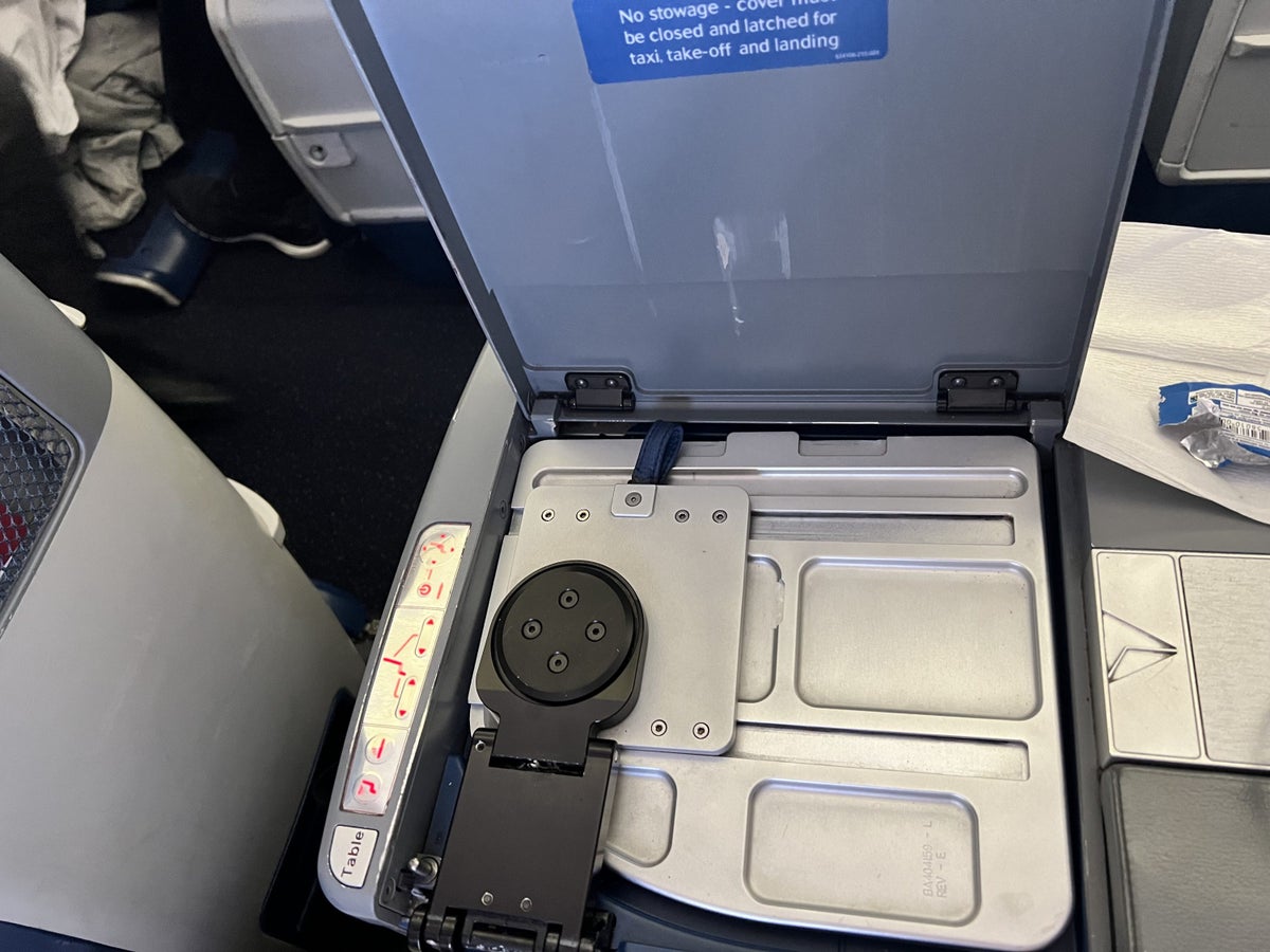 Delta One Tray Table Stowed