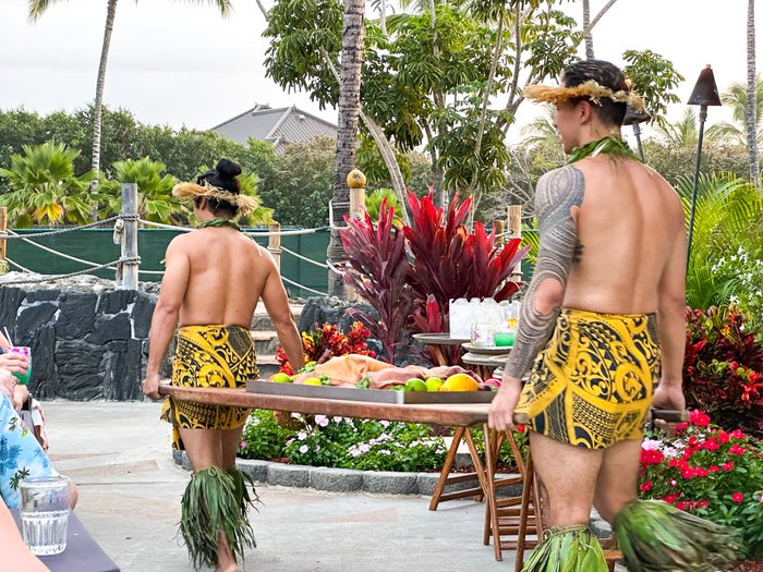 Hilton Waikoloa Village luau pig