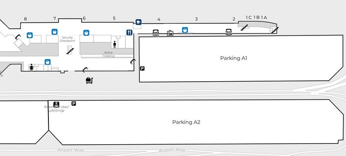 John Wayne Airport Map Terminal A Departures