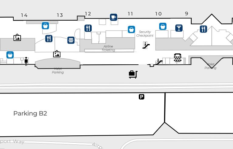 John Wayne Airport Orange County SNA Terminal Guide 2024   John Wayne Airport Map Terminal B Departures 