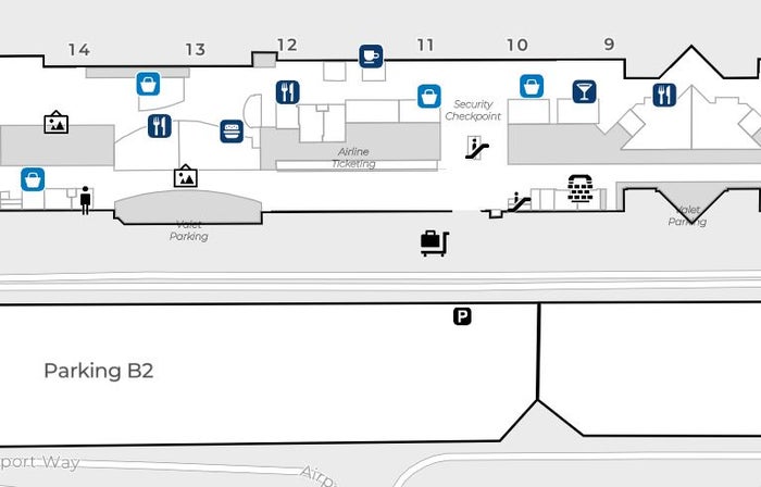 John Wayne Airport Terminal B Departures