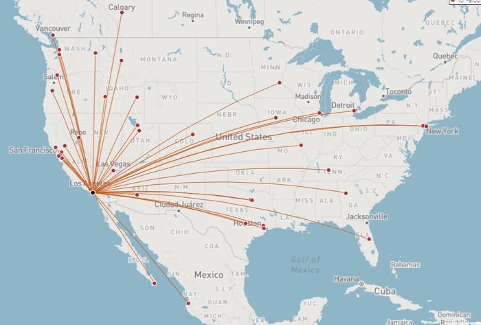 John Wayne Airport Route Map