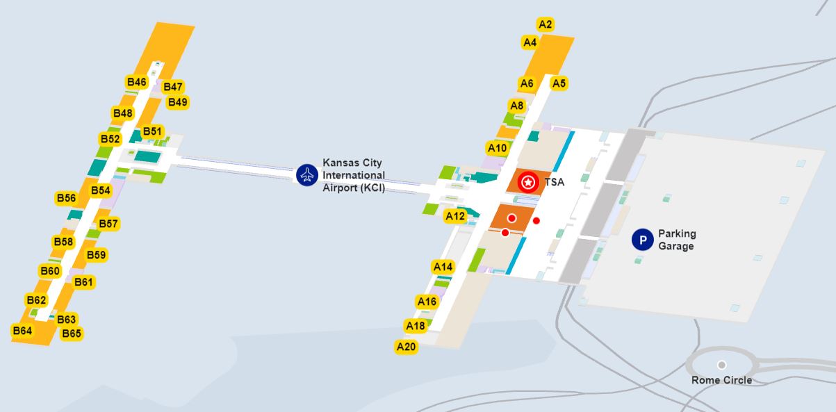 Kansas City International Airport MCI Terminal Guide 2024   Kansas City International Airport Map 