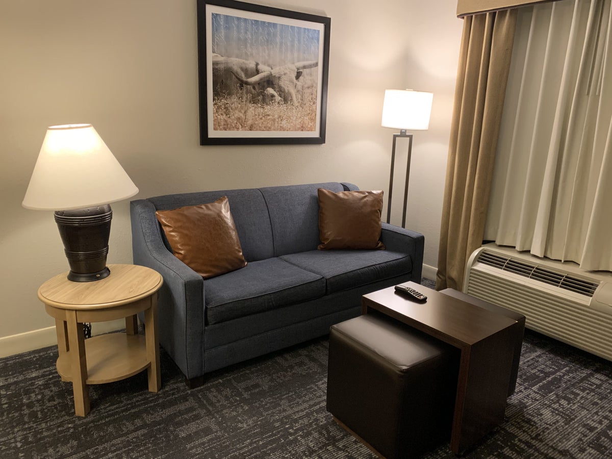 Living room seating at Homewood Suites Austin Round Rock