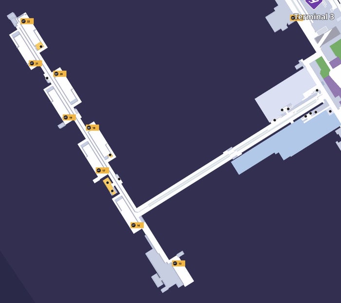 London Heathrow Airport Terminal 3 gates 13 to 22 London Heathrow Airport Terminal 3 gates 13 to 22