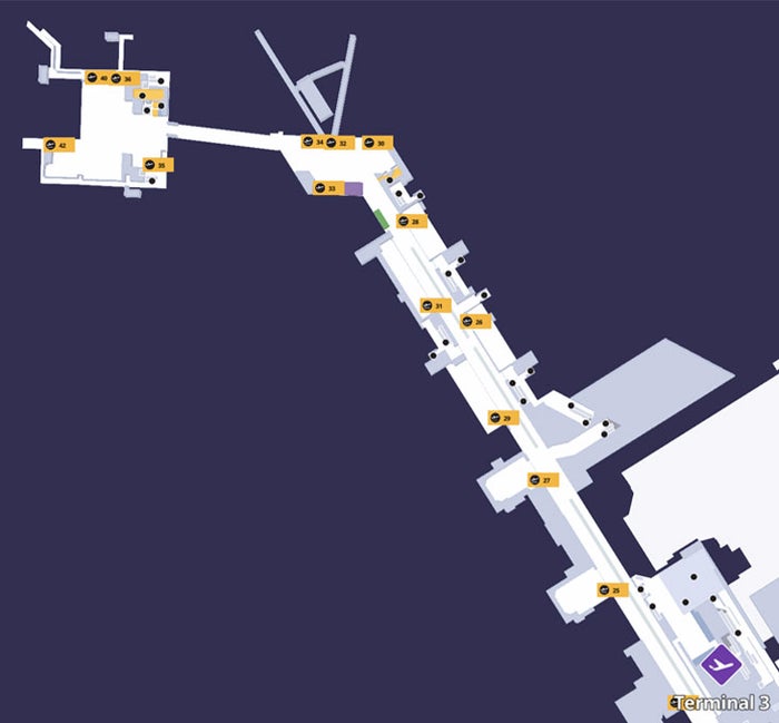 London Heathrow Airport Terminal 3 gates 23 to 42 London Heathrow Airport Terminal 3 gates 23 to 42