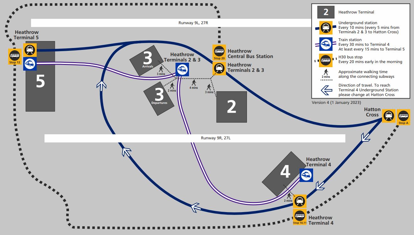 How To Get Between Terminals at London Heathrow Airport [LHR]