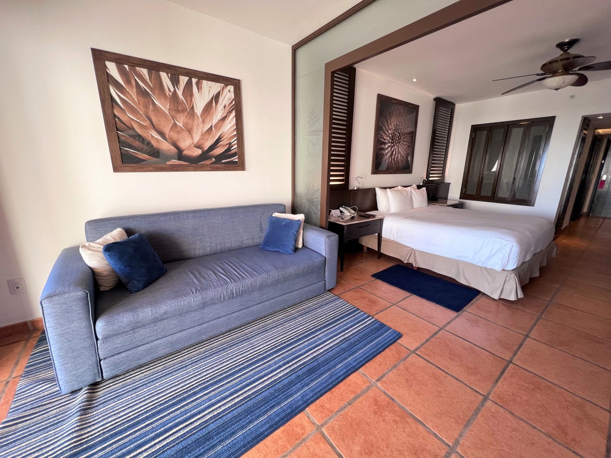 Master King Room at Hyatt Ziva Los Cabos pull out couch