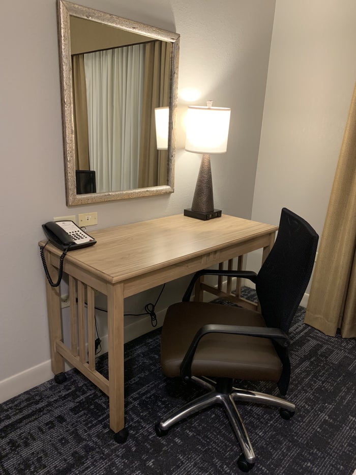 Mirror in the guestroom at Homewood Suites Austin Round Rock