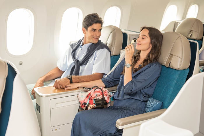 Air Tahiti Nui Business Class Poerava Business Air Tahiti Nui passengers seated