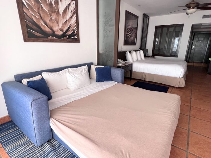 Pull out couch in Master King Room at Hyatt Ziva Los Cabos