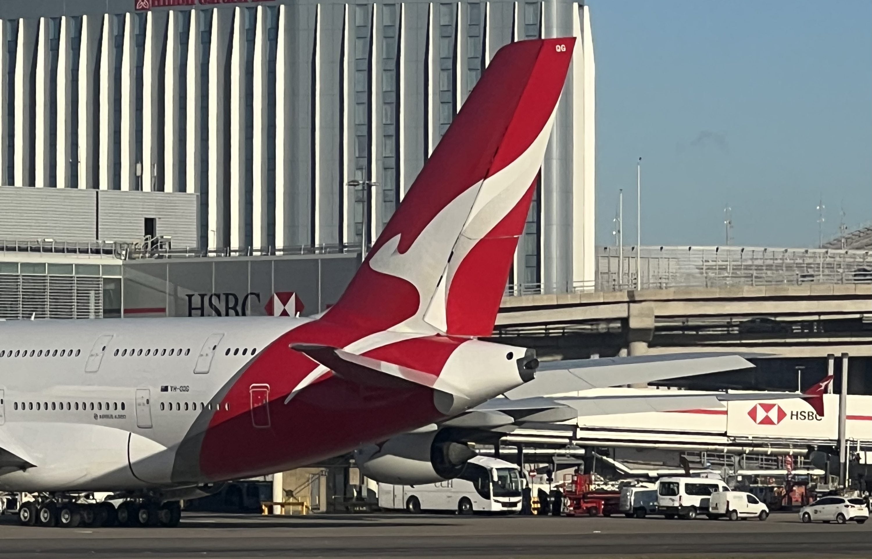 Qantas A380 tailfin