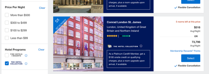 Hotel Collection booking