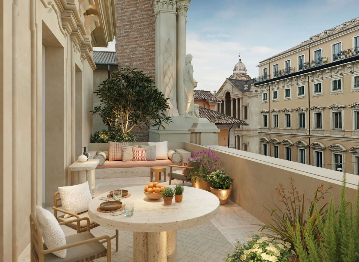 Six Senses Rome terrace