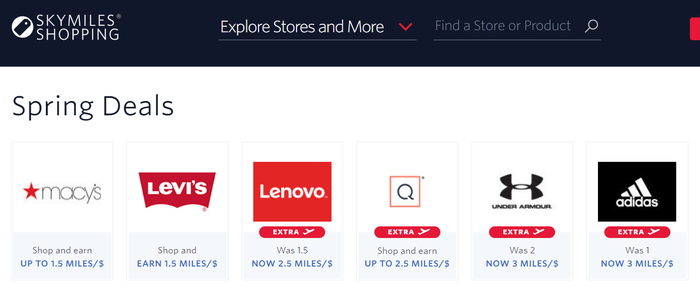 SkyMiles Shopping SkyMiles Shopping