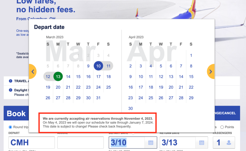 Southwest Airlines Schedule Is Now Open for Fall 2023 Flights