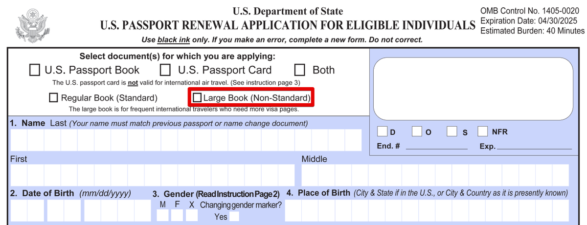 ds82 passport application