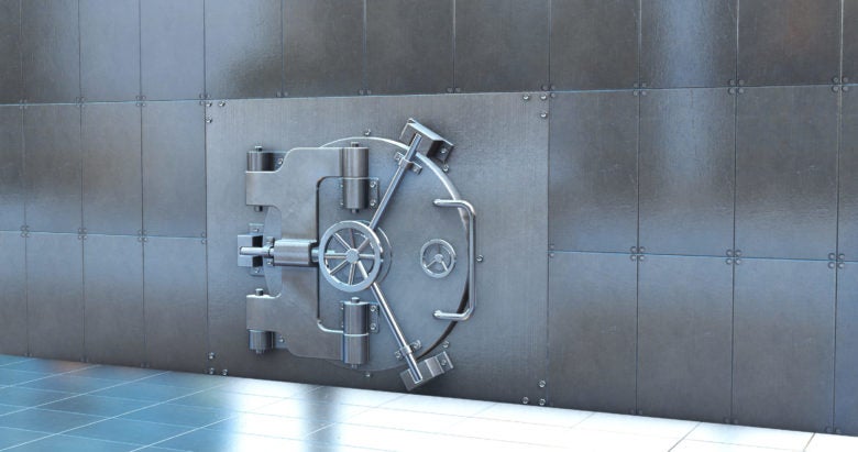 steel bank vault door