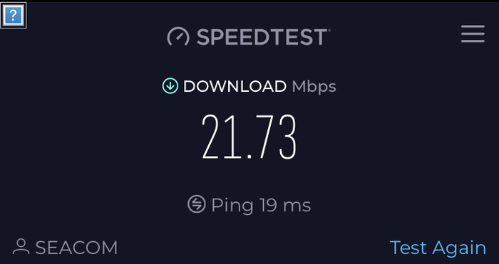 Bidvest Premier Lounge Speedtest