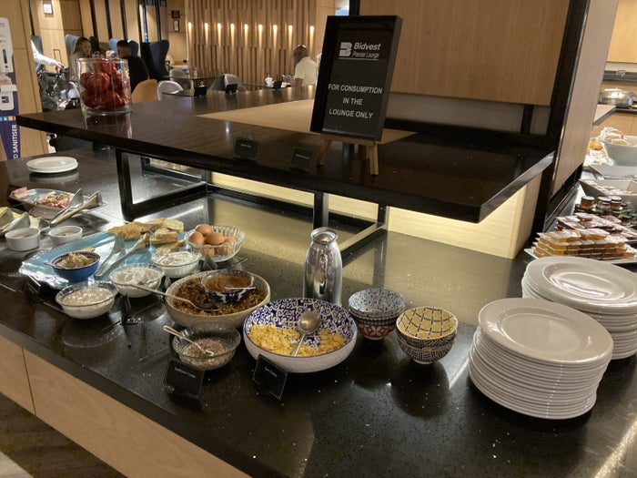 Bidvest Premier Lounge cereals and labneh