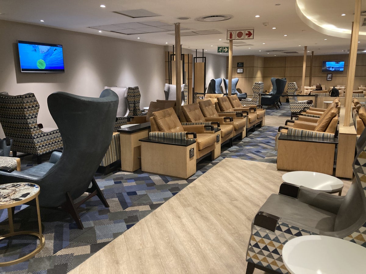 Bidvest Premier Lounge seating towards bathrooms