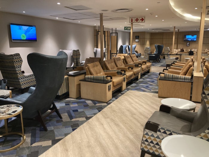Bidvest Premier Lounge seating towards bathrooms