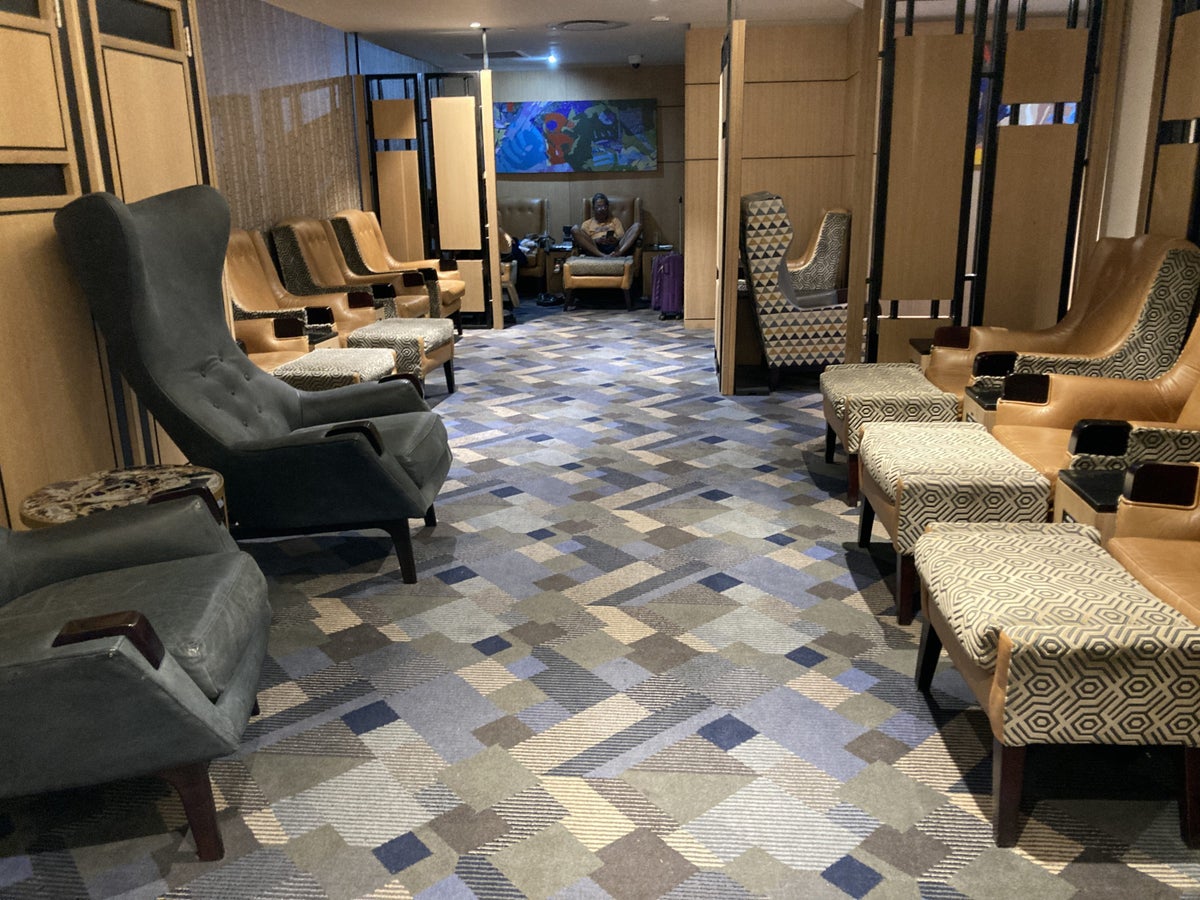 Bidvest Premier Lounge seats with ottomans wingbacks
