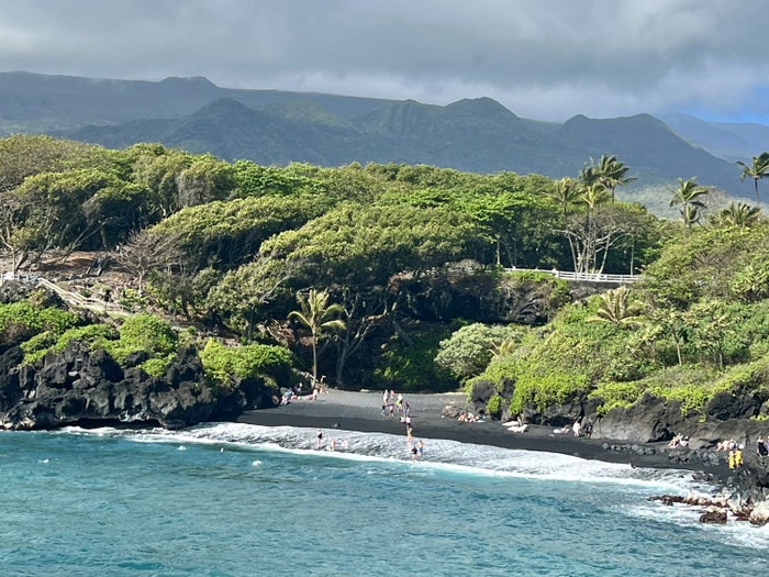 Black sand beach Maui