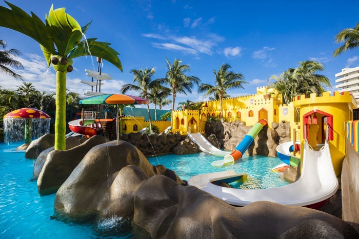 The waterpark at Crown Paradise Club Cancun.