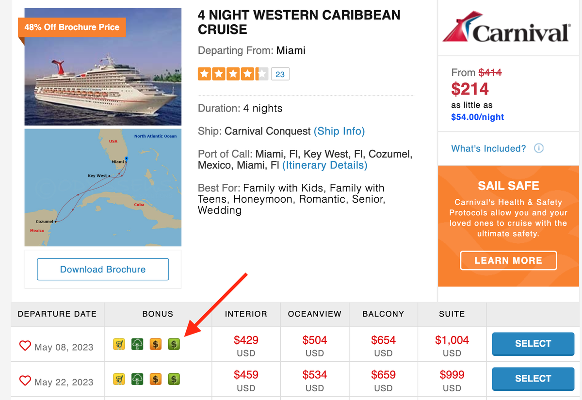CruiseDirect.com perks