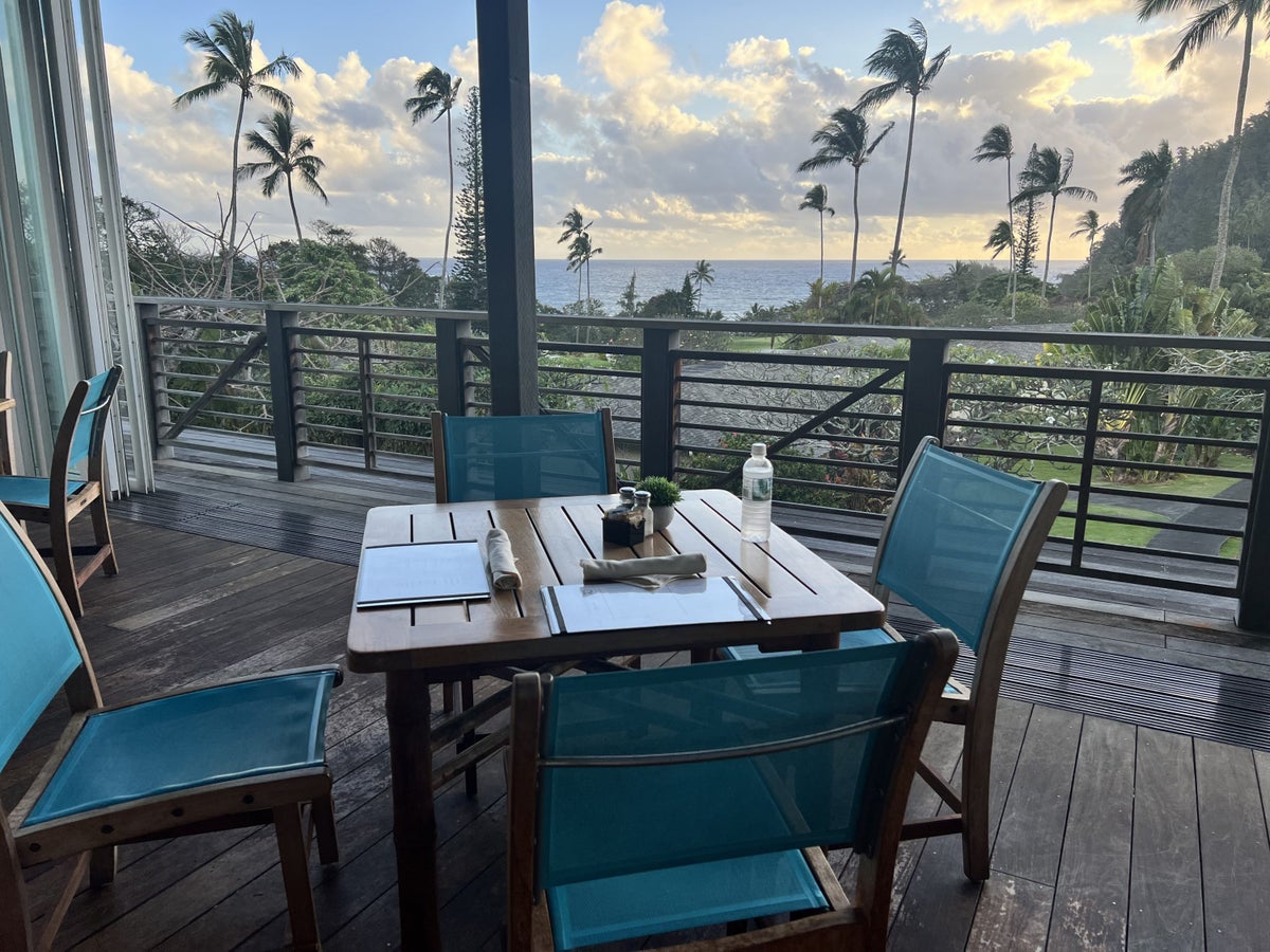 Hana Maui Breakfast table