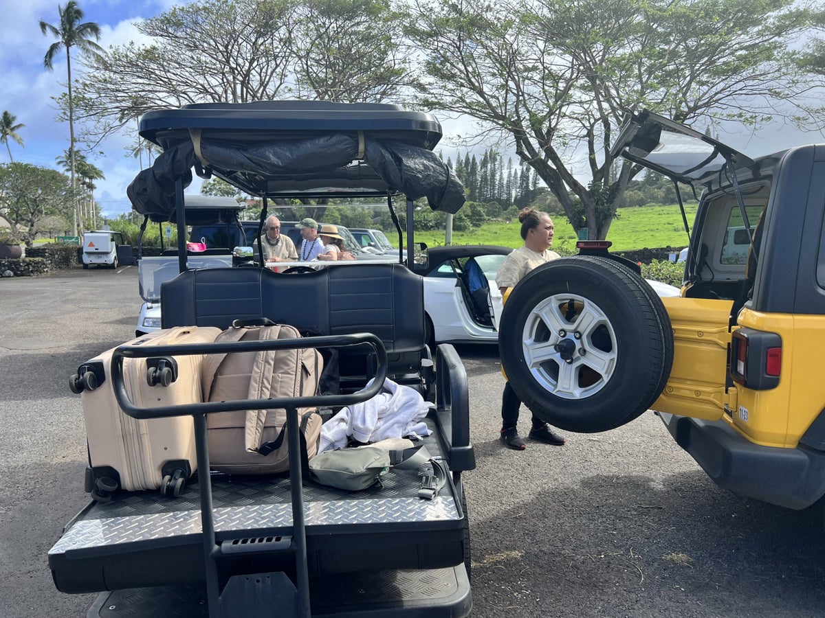 Hana Maui Parking Lot Golf Cart